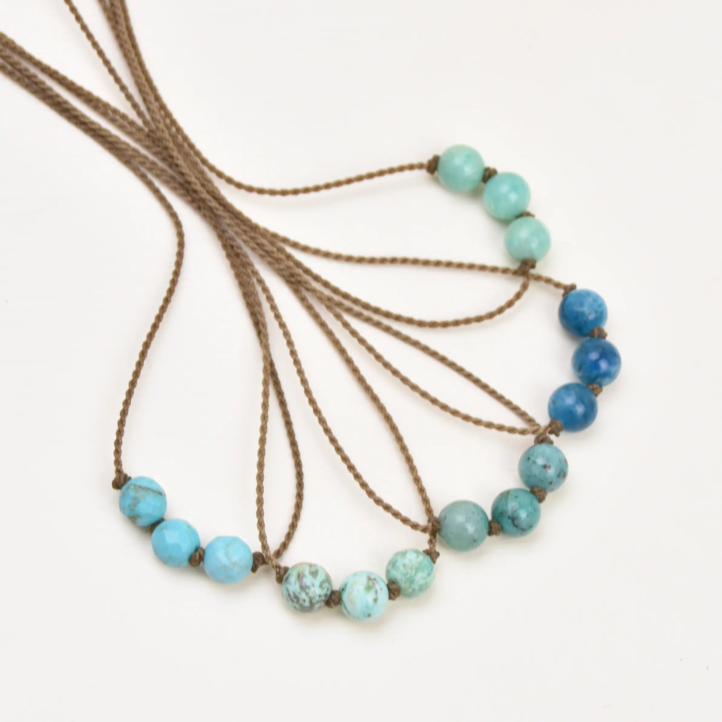 Stone Triple Knotted Necklaces