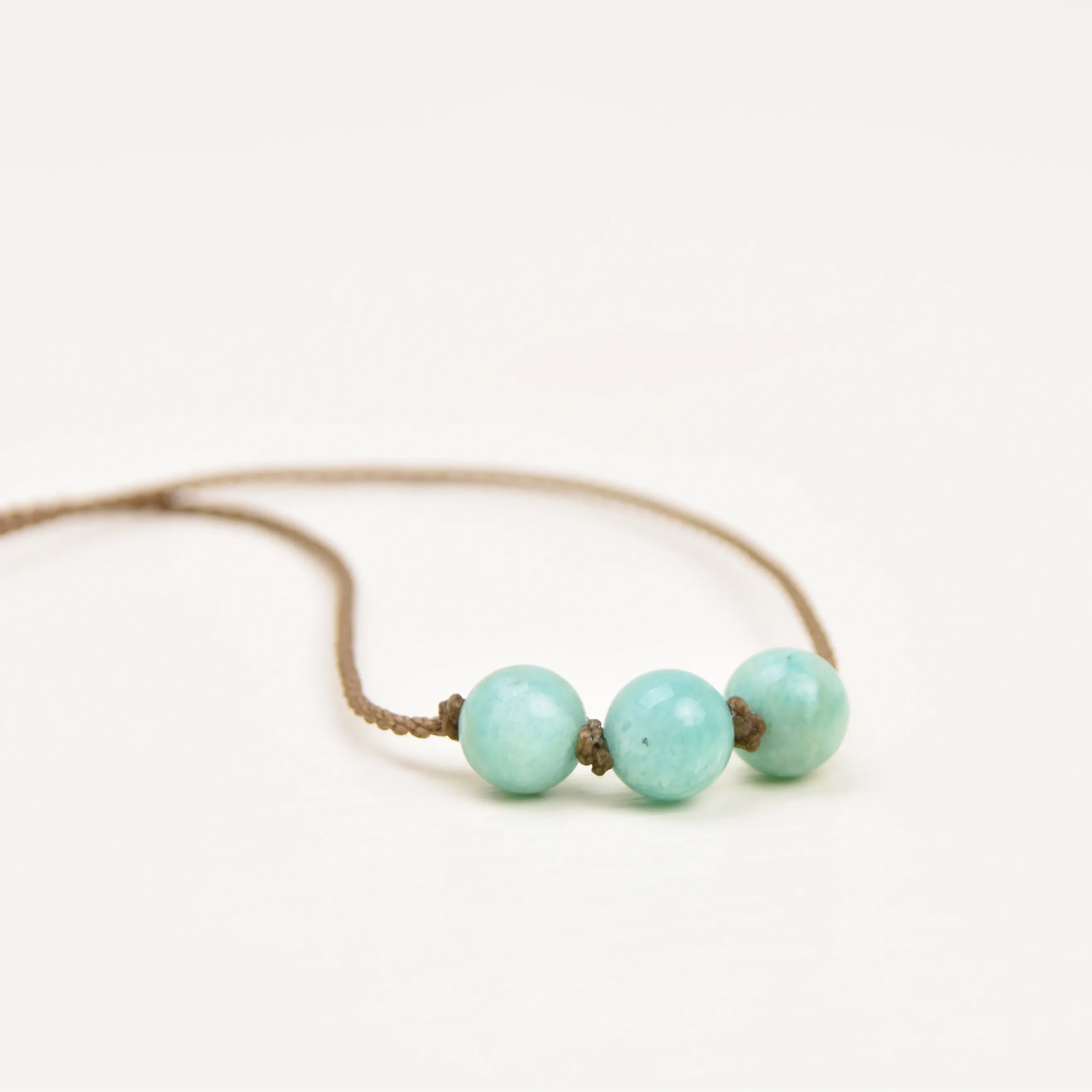 Stone Triple Knotted Necklaces