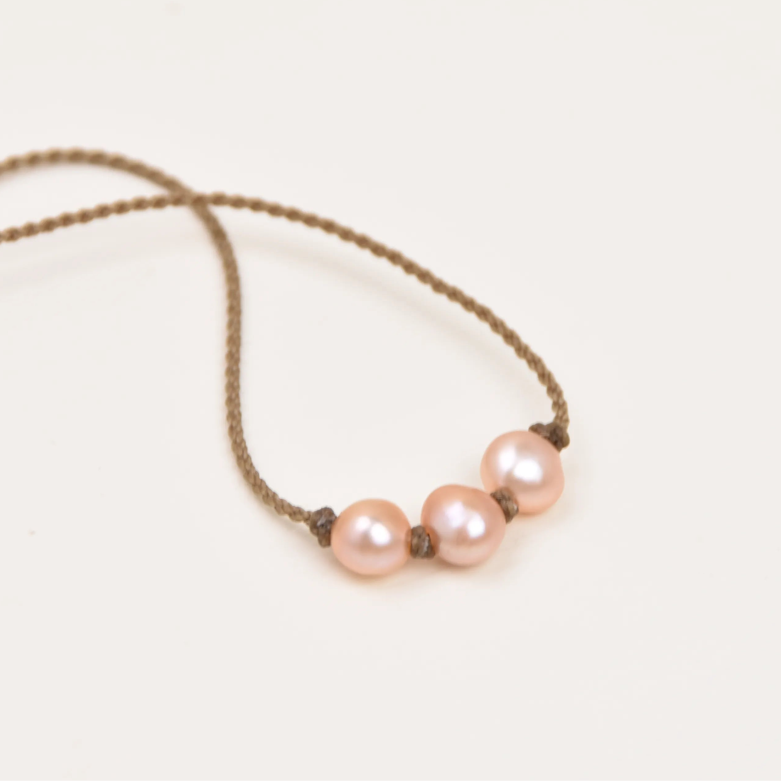 Triple Knotted Necklace - Pearls