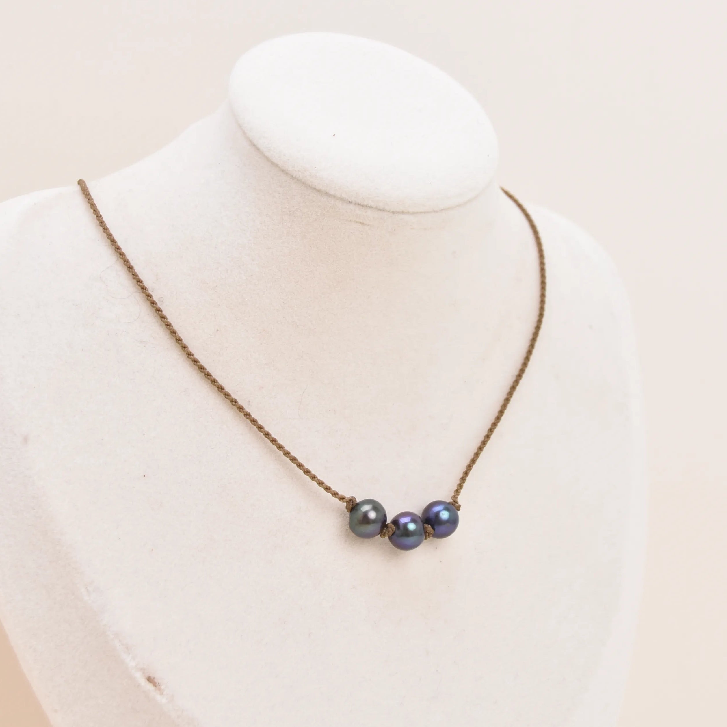 Triple Knotted Necklace - Pearls