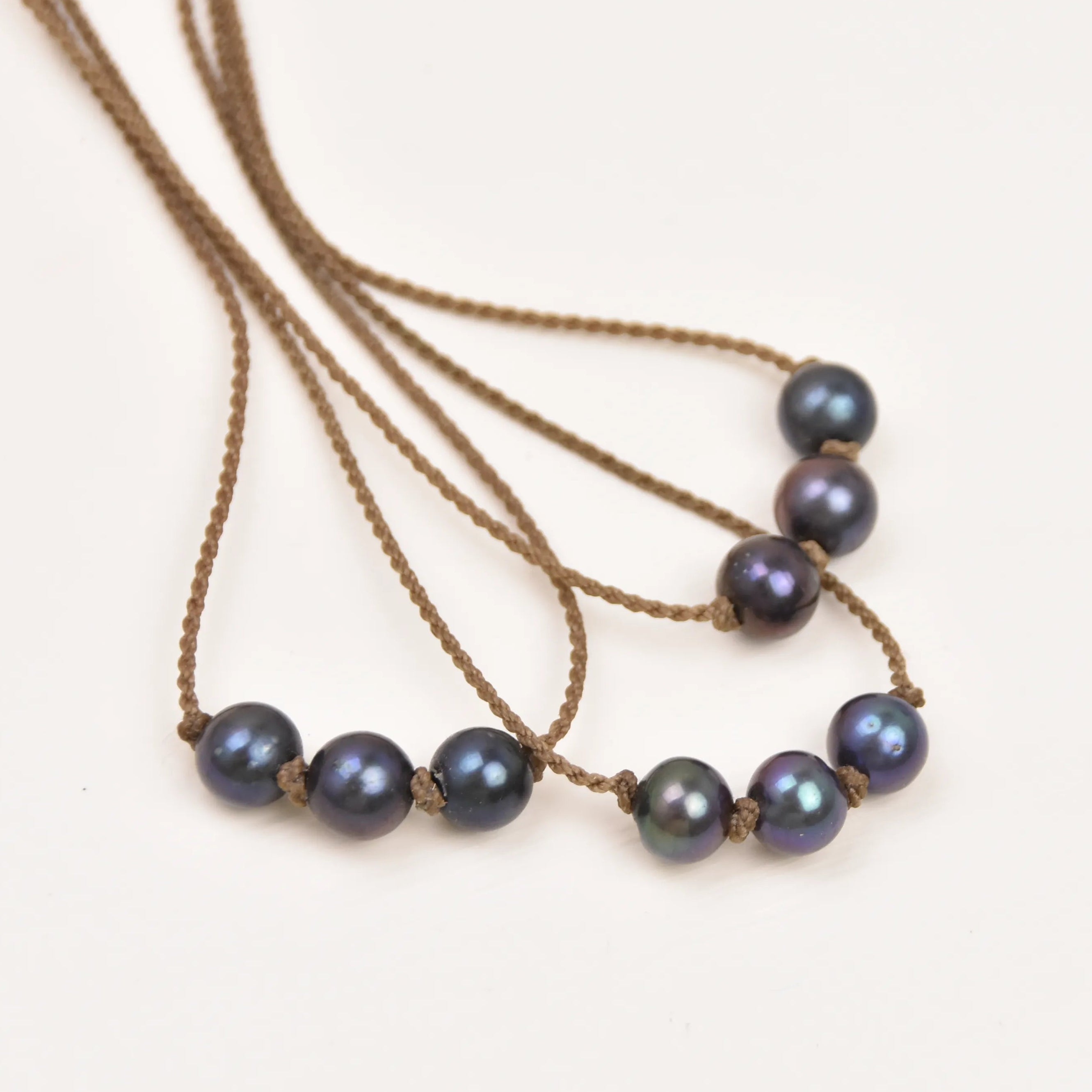 Triple Knotted Necklace - Pearls