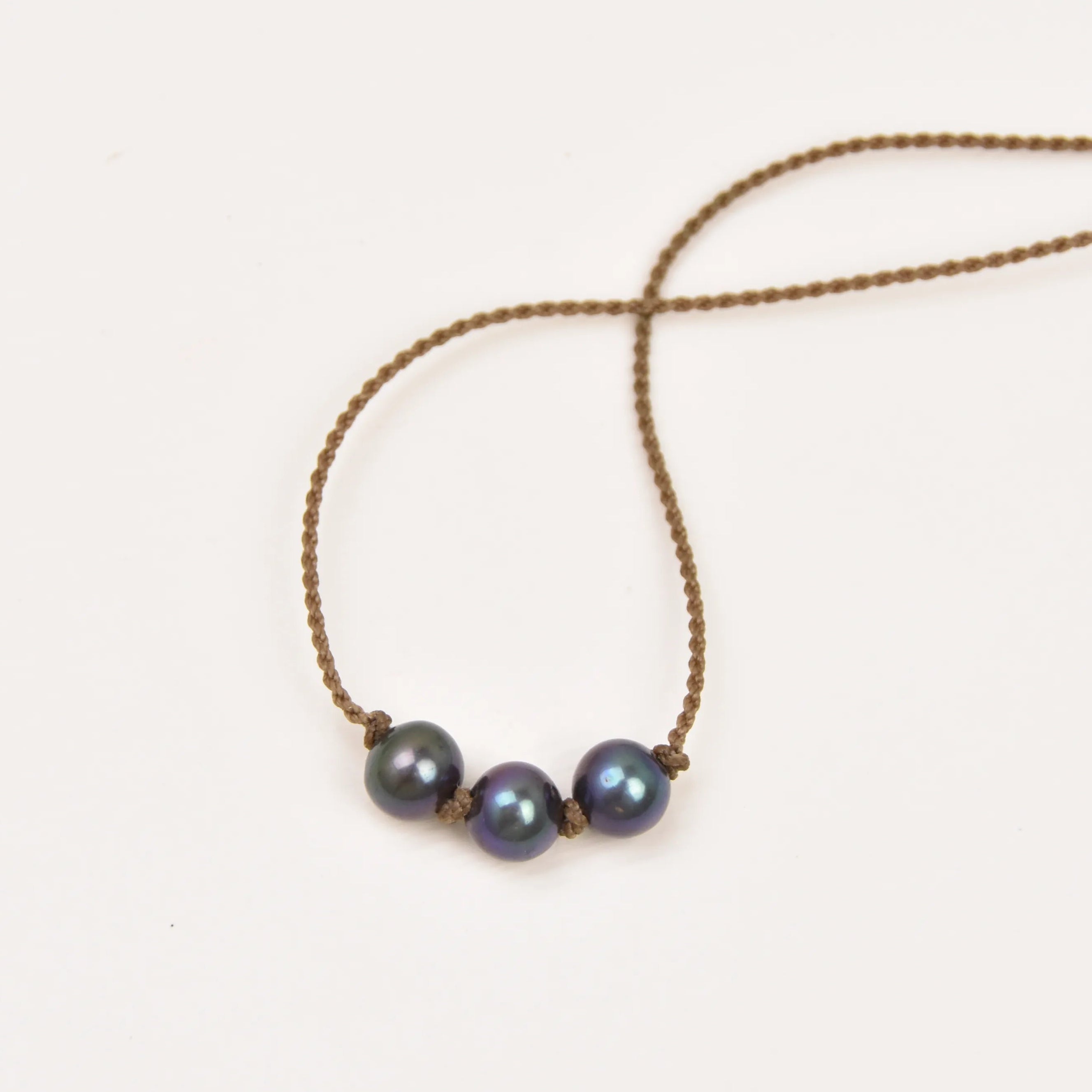 Triple Knotted Necklace - Pearls