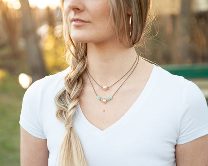 Labradorite + Teardrop Pearl Bohemian