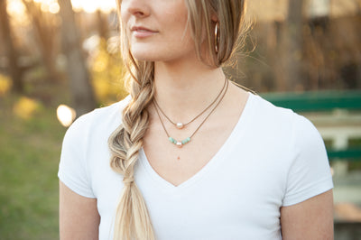 Amazonite + Teardrop Pearl Bohemian