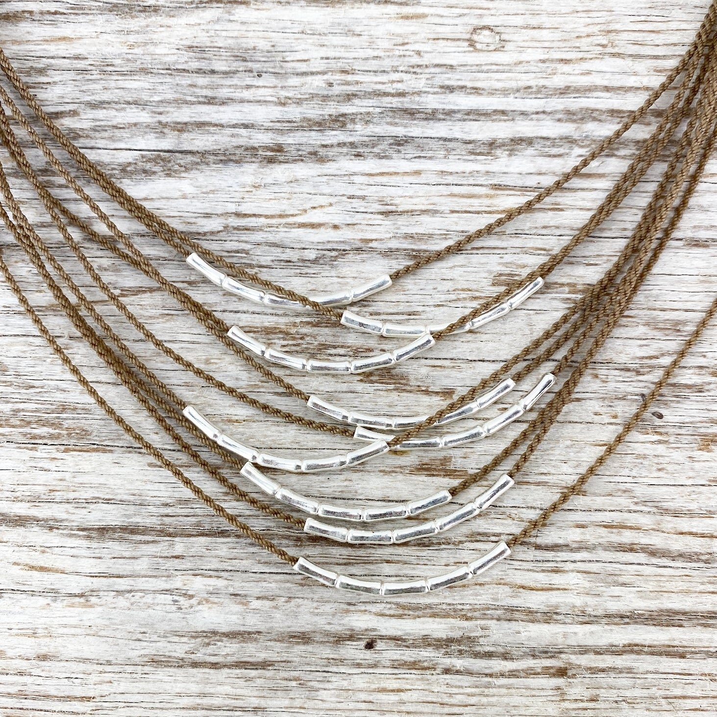 Silver Bamboo Necklace