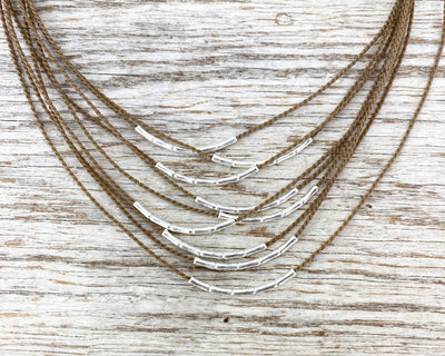 Bohemian Necklace-Bamboo Necklace