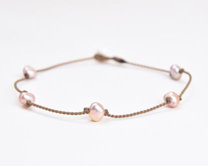 Blush Pearl Princess Anklets