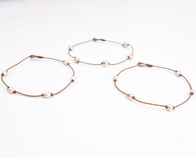 Blush Pearl Princess Anklets