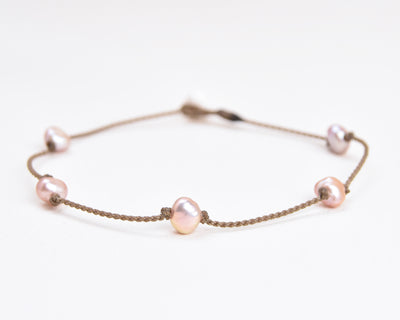 Blush Pearl Princess Anklets