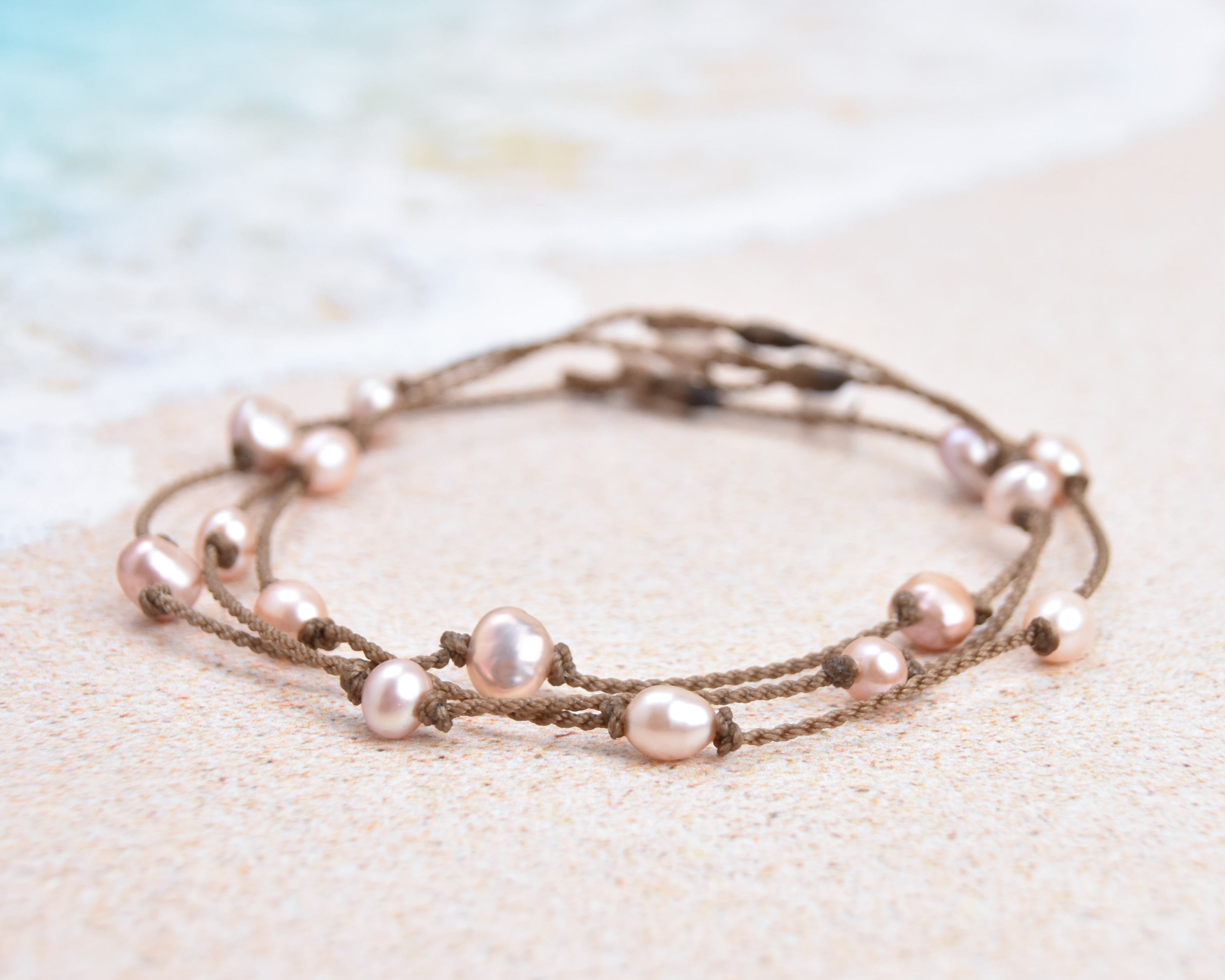 Blush Pearl Princess Anklets