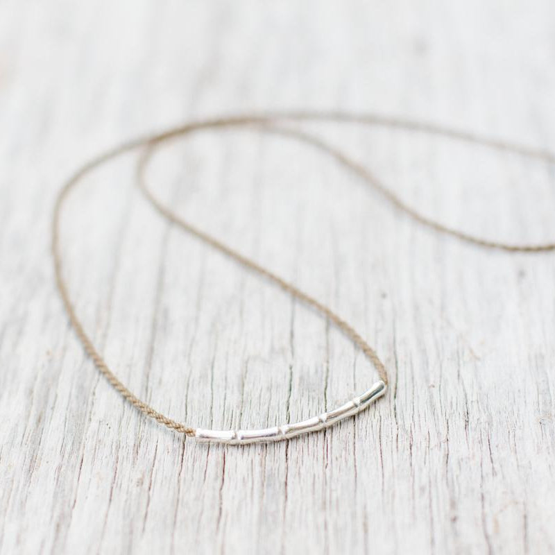 Silver Bamboo Necklace