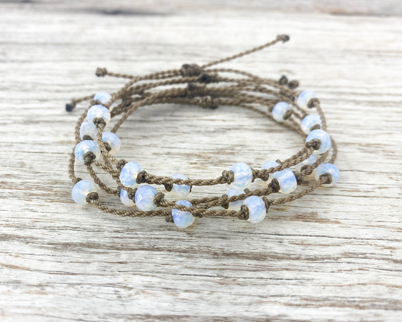 Bracelet-0142-Opalite Faceted Rondelle Petite