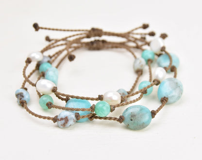 Snow at the Beach - Bracelet Stack