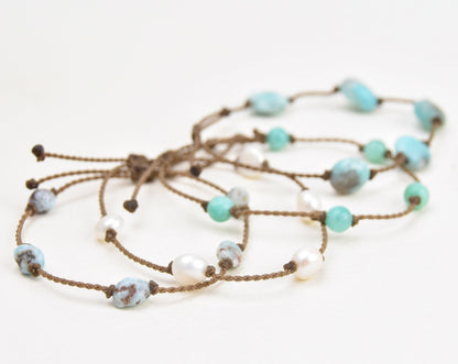 Snow at the Beach - Bracelet Stack