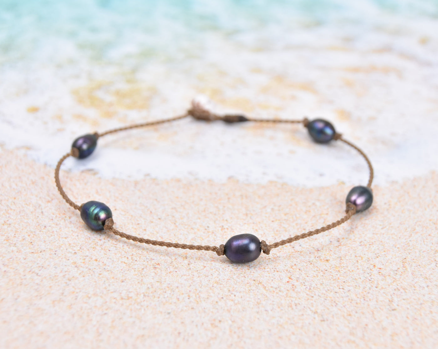 Mermaid + Peacock Pearl Princess Anklets