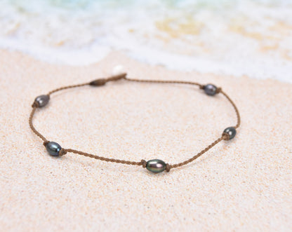 Mermaid + Peacock Pearl Princess Anklets