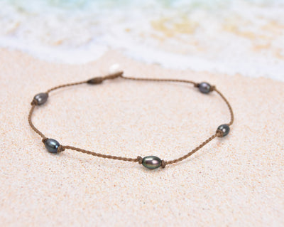 Mermaid + Peacock Pearl Princess Anklets
