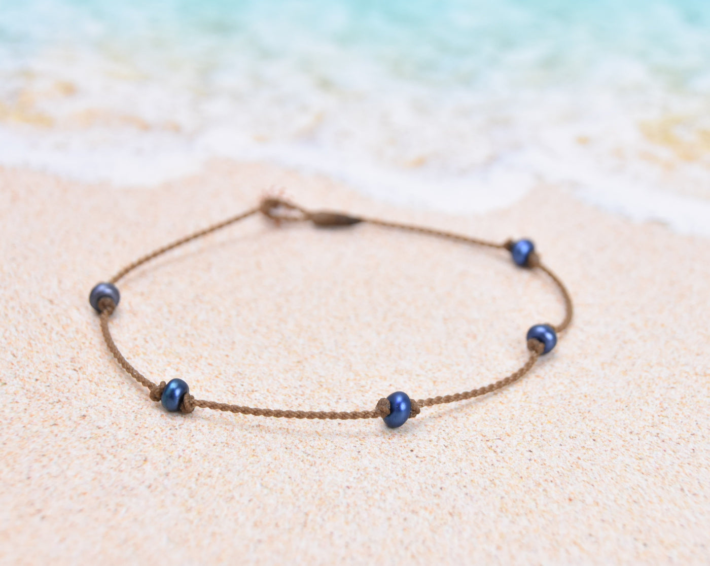 Mermaid + Peacock Pearl Princess Anklets
