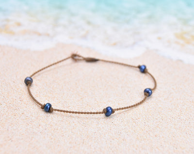 Mermaid + Peacock Pearl Princess Anklets