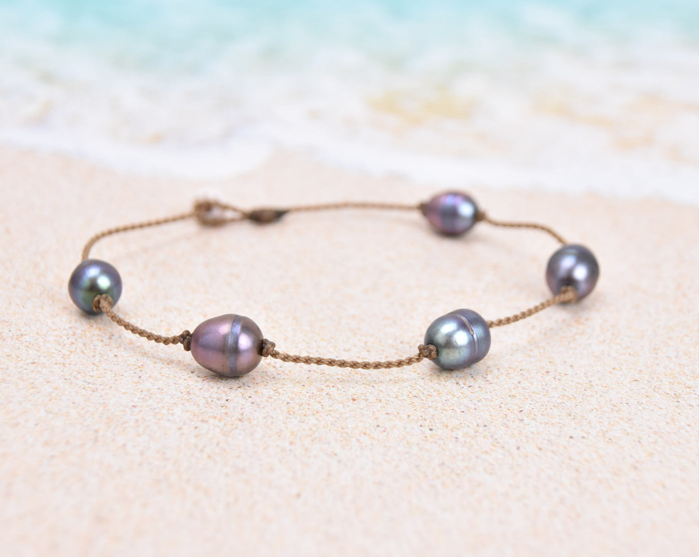 Mermaid + Peacock Pearl Princess Anklets