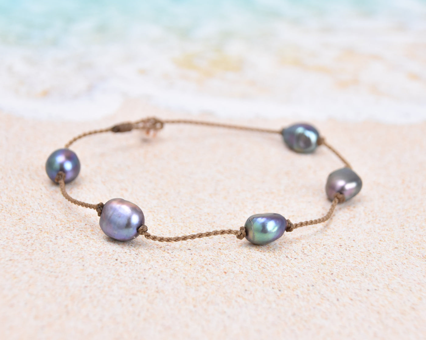 Mermaid + Peacock Pearl Princess Anklets