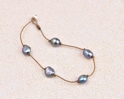 Mermaid + Peacock Pearl Princess Anklets