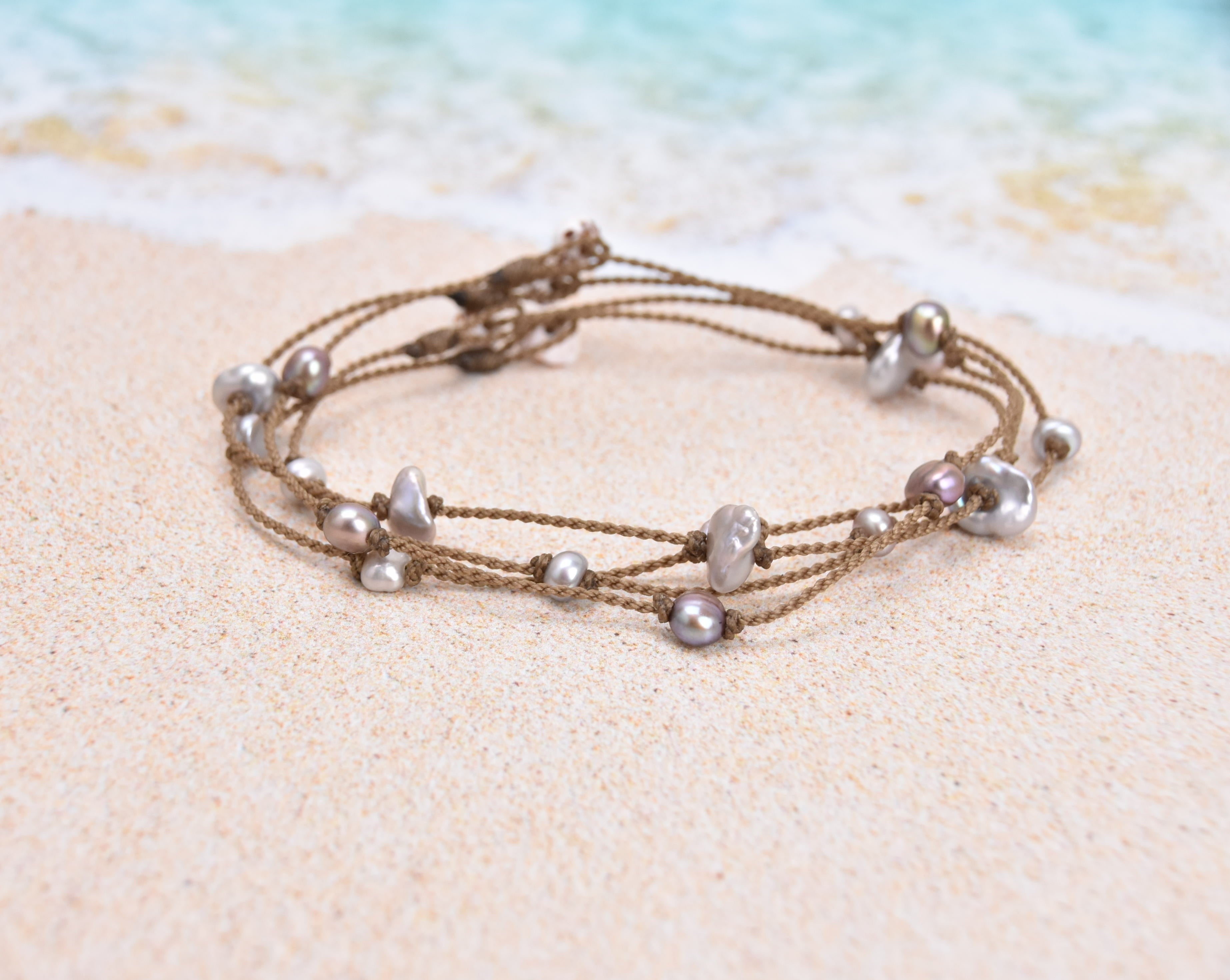 Silver Pearl Princess Anklet