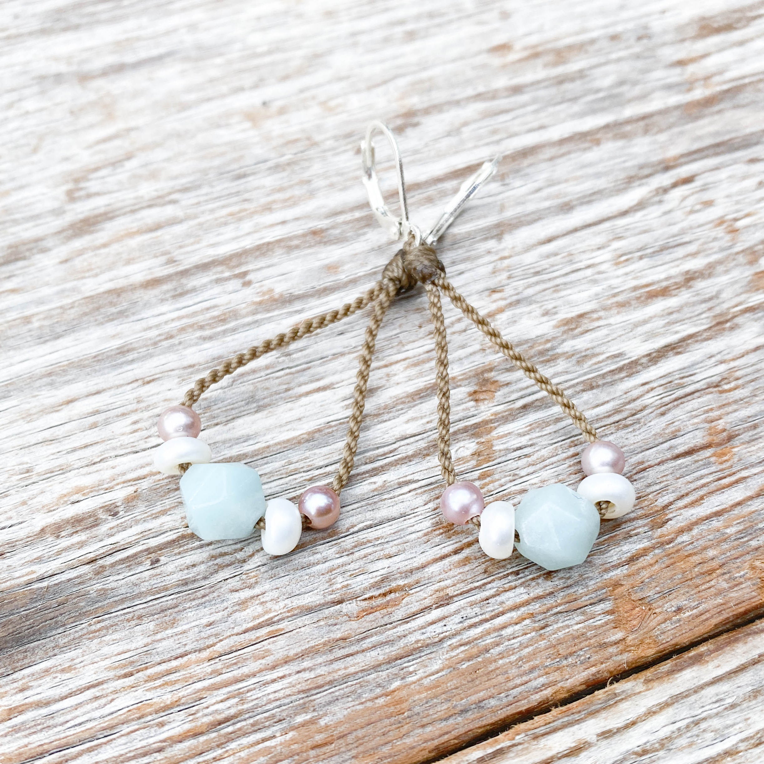 Bohemian Pearl + Stone Earrings