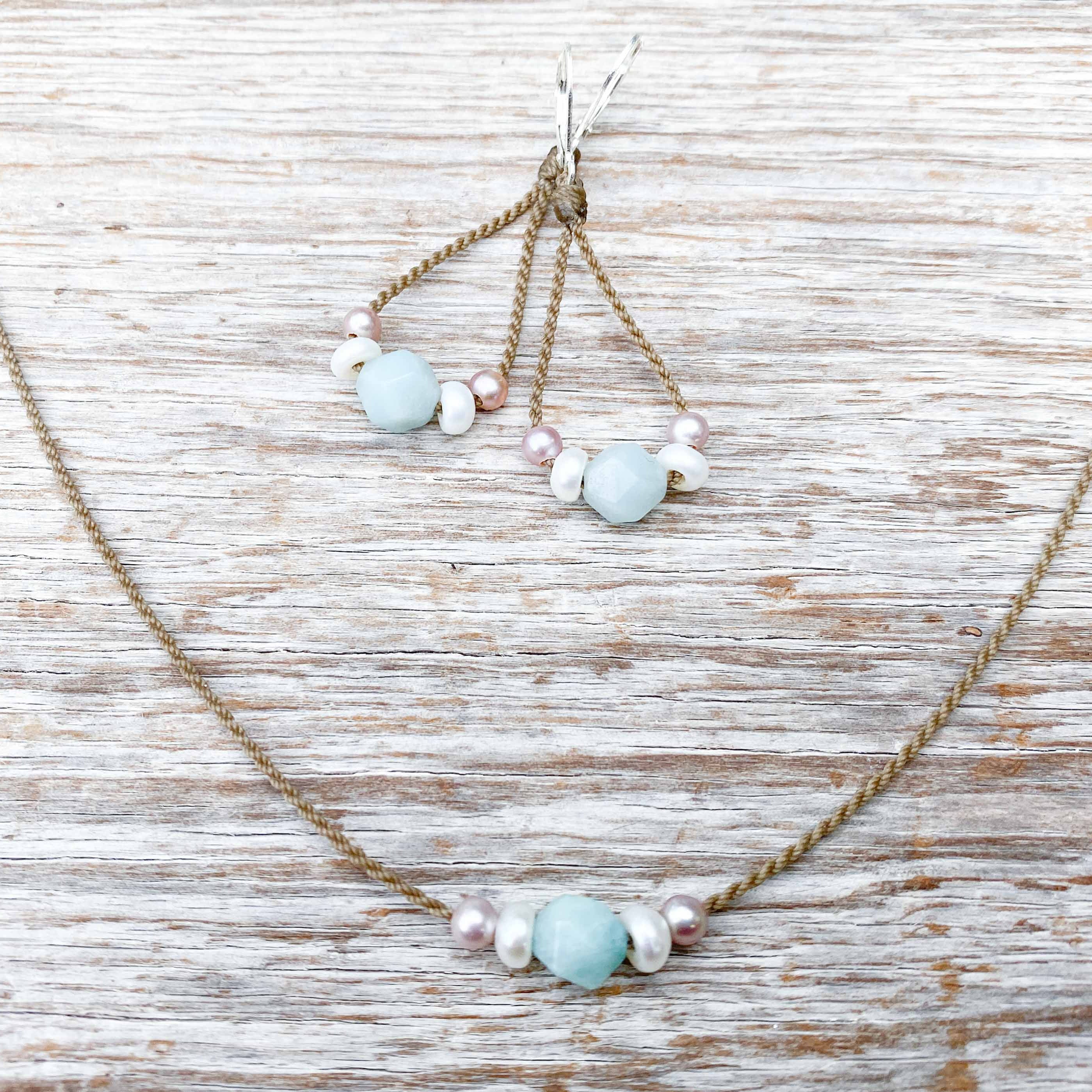 Bohemian Pearl + Stone Earrings