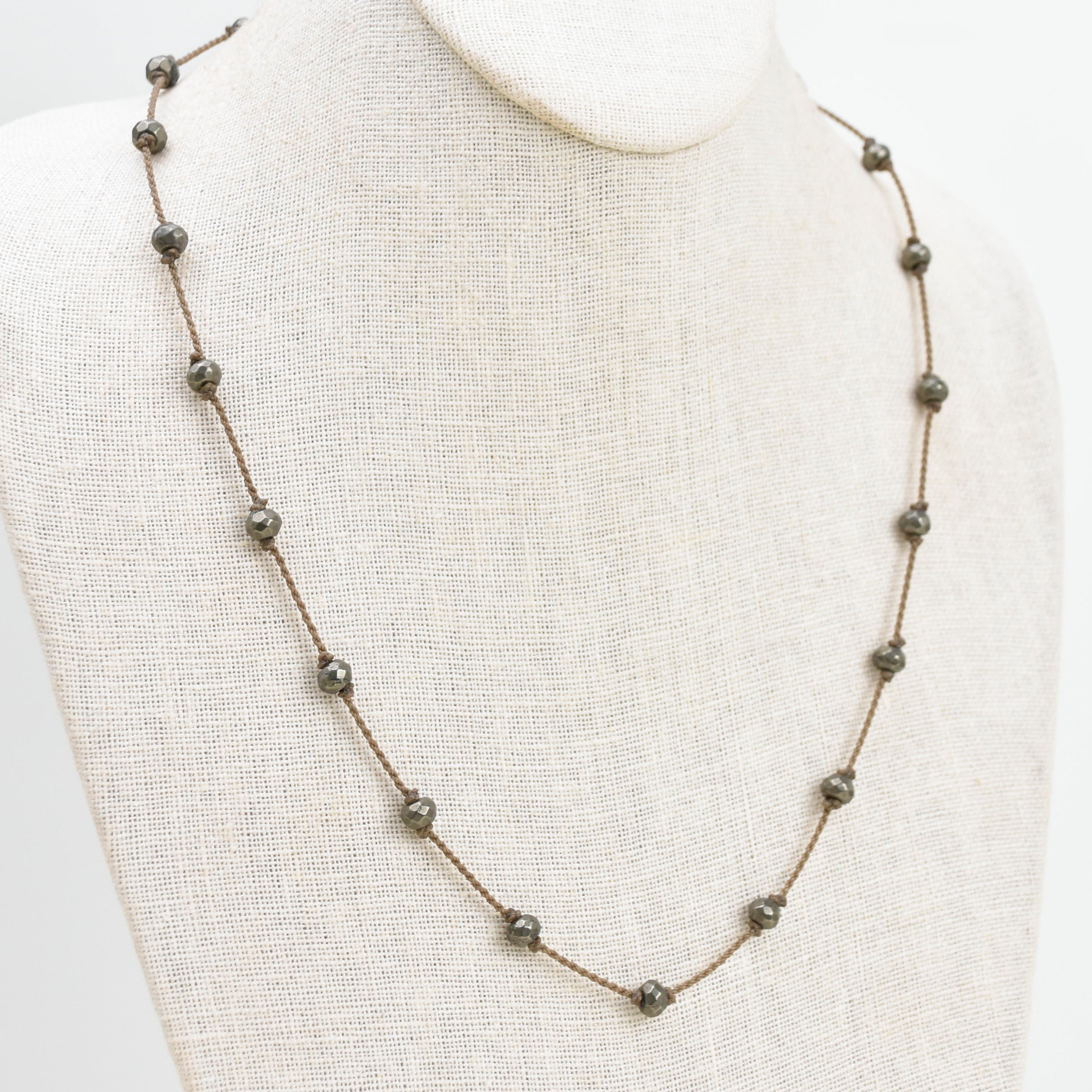 Wrap-1897-Gunmetal Pyrite Rondelle