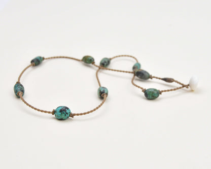 Princess Necklace-1041-Hubei Turquoise Nugget