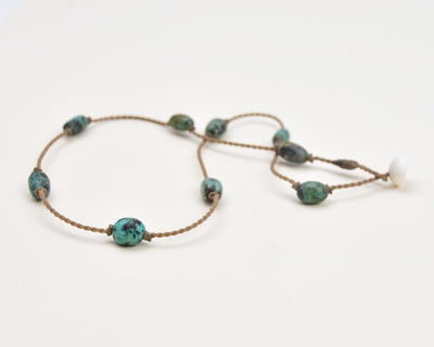 Princess Necklace-1041-Hubei Turquoise Nugget