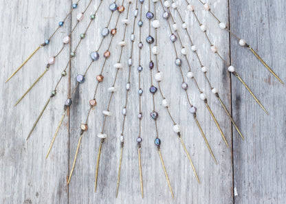 Y Necklace-0027-White Pearl Round Medium
