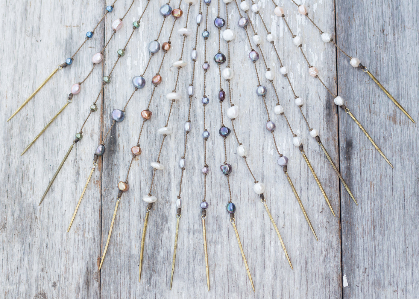 Y Necklace-0027-White Pearl Round Medium