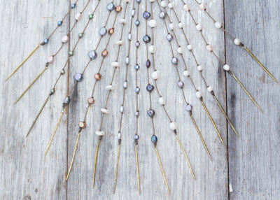 Y Necklace-0027-White Pearl Round Medium