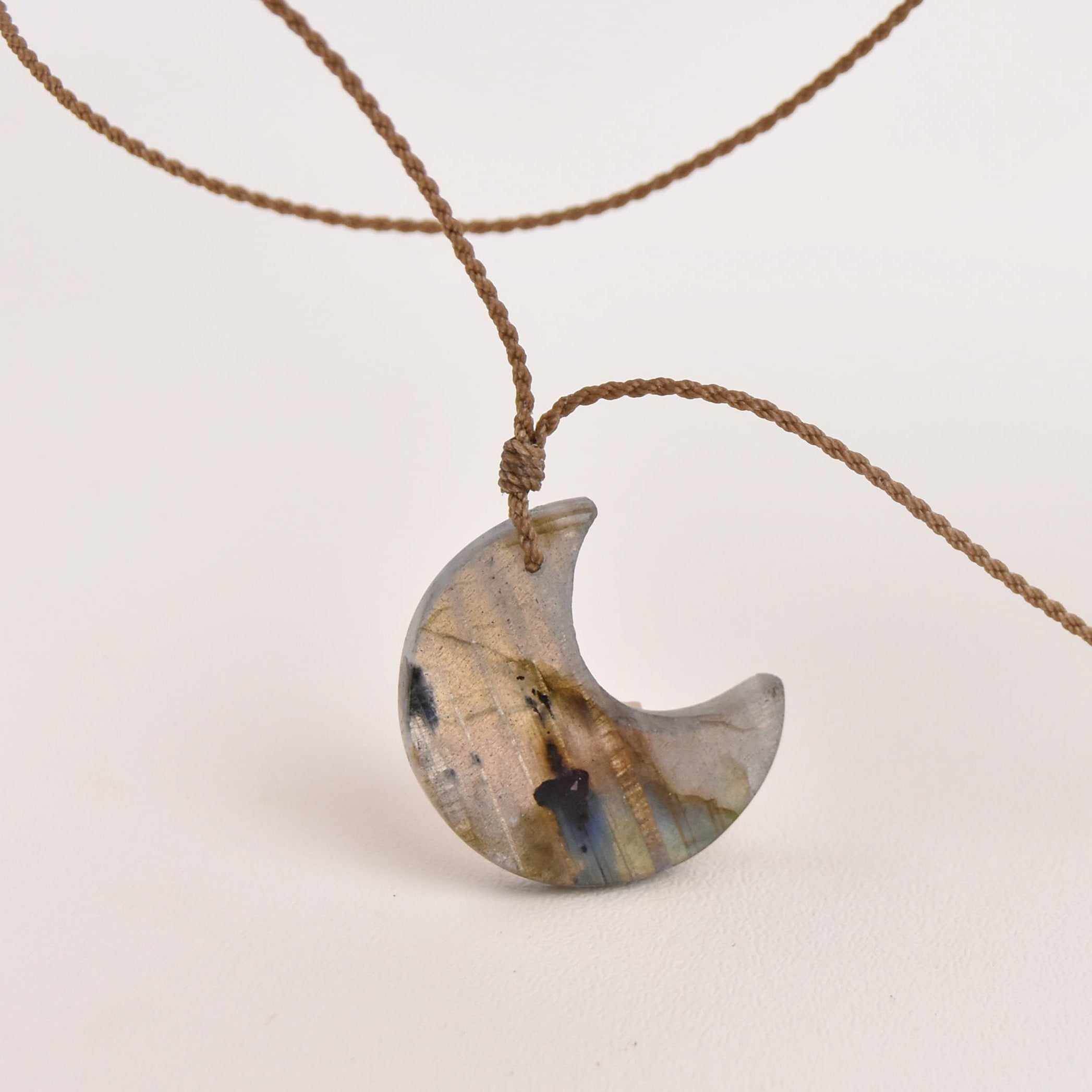 Labradorite Crescent Necklace