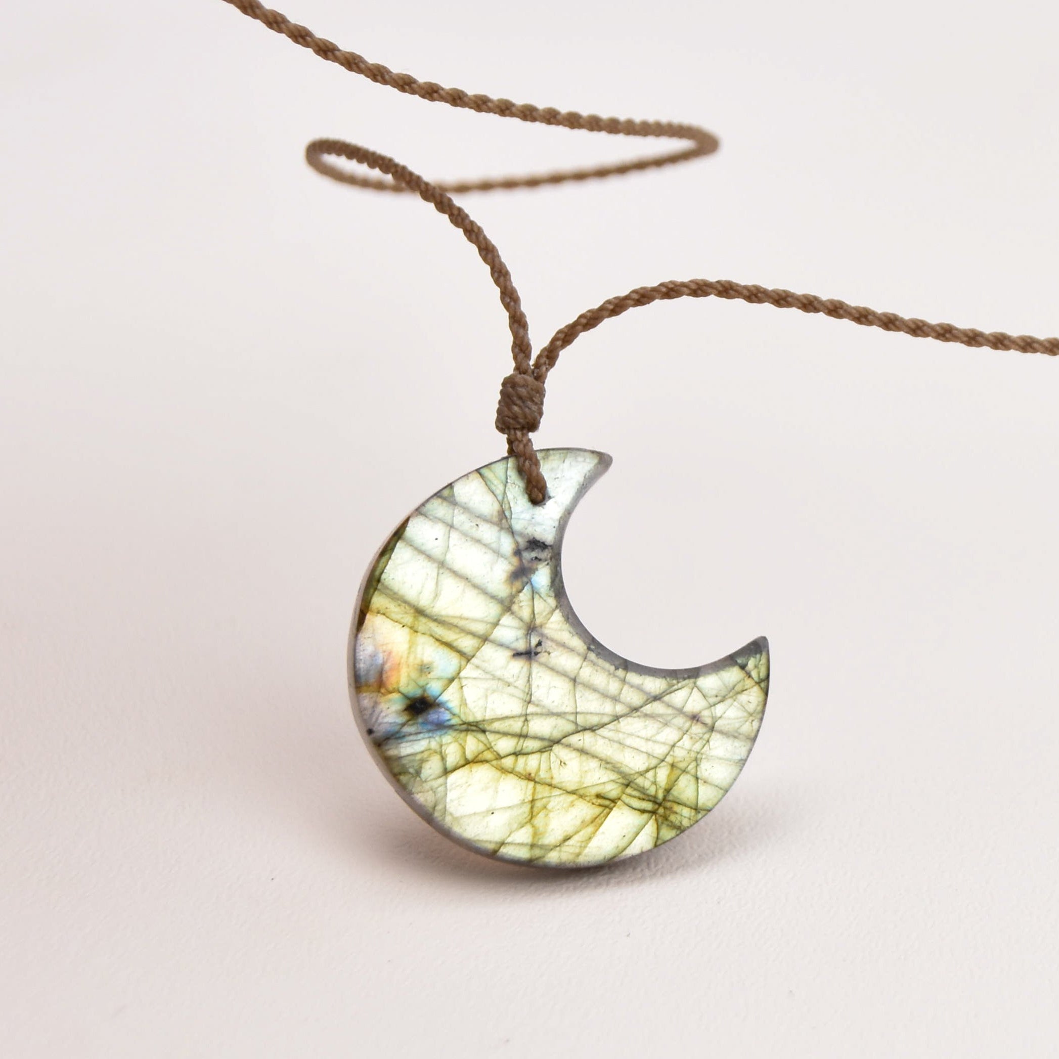 Labradorite Crescent Necklace