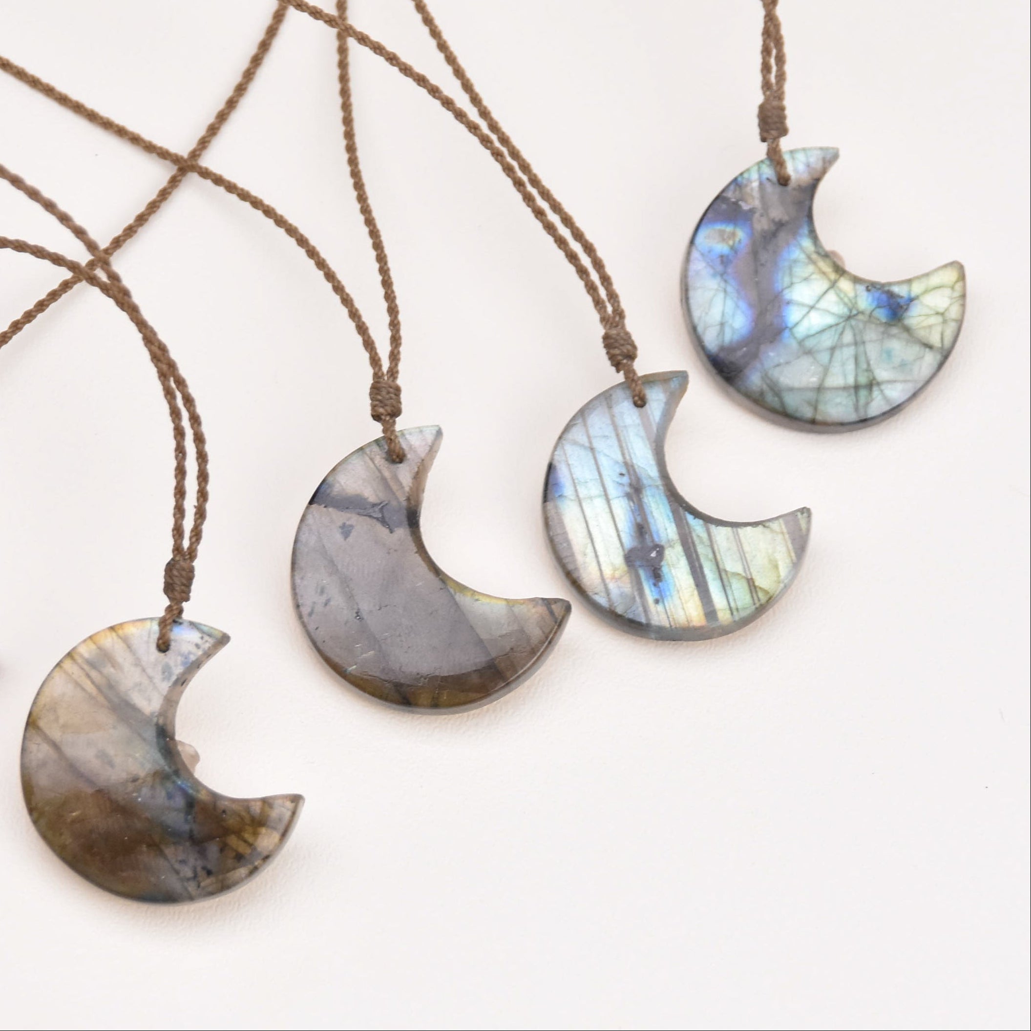 Labradorite Crescent Necklace