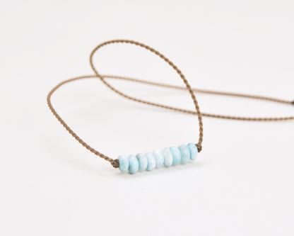 Bohemian Necklace-1190-Larimar