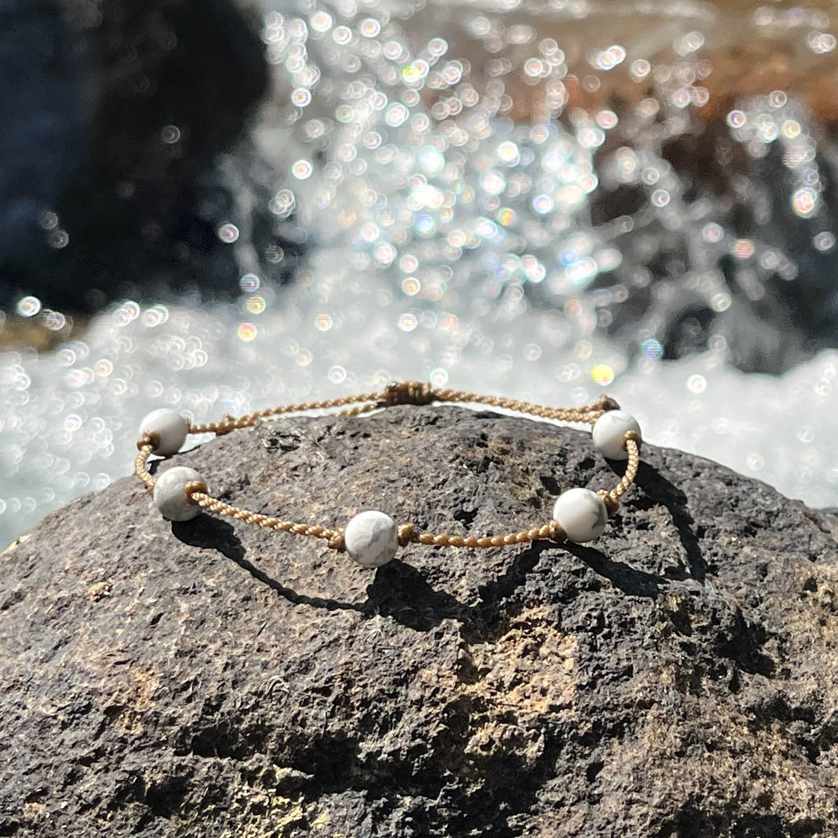Opalite, Moonstone & Howlite Bracelets