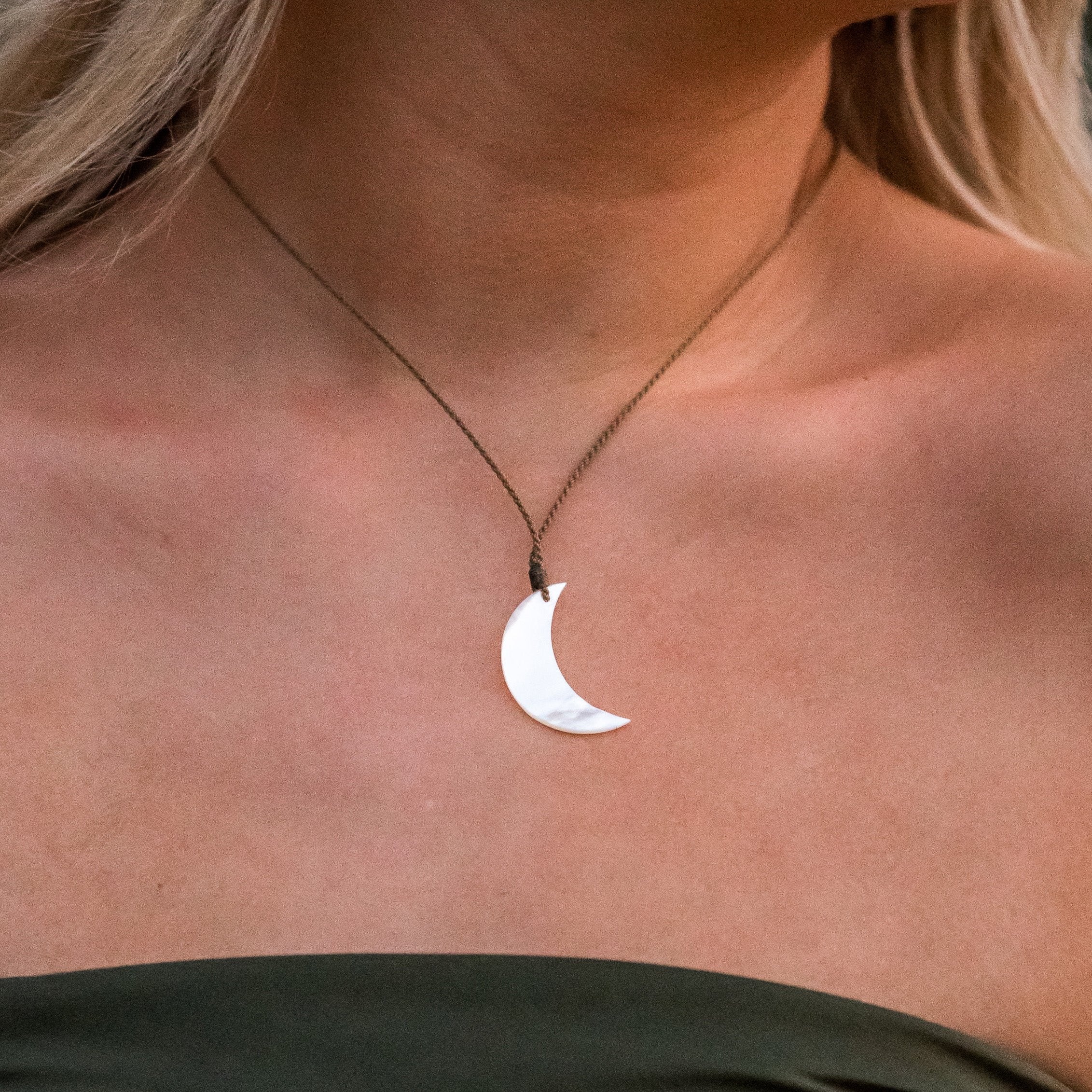 Mother of Pearl Moon Necklace