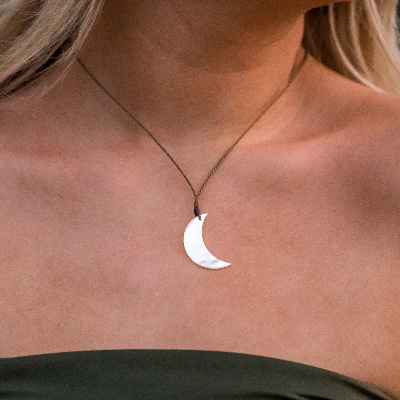 Mother of Pearl Moon Necklace