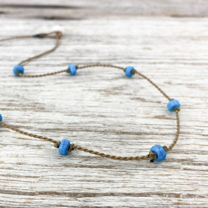 Princess Necklace-1119-Turquoise Rondelle Petite