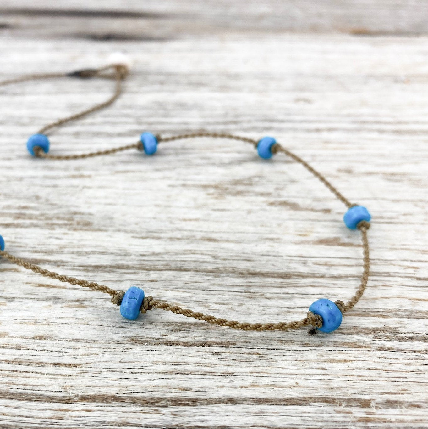 Princess Necklace-1119-Turquoise Rondelle Petite