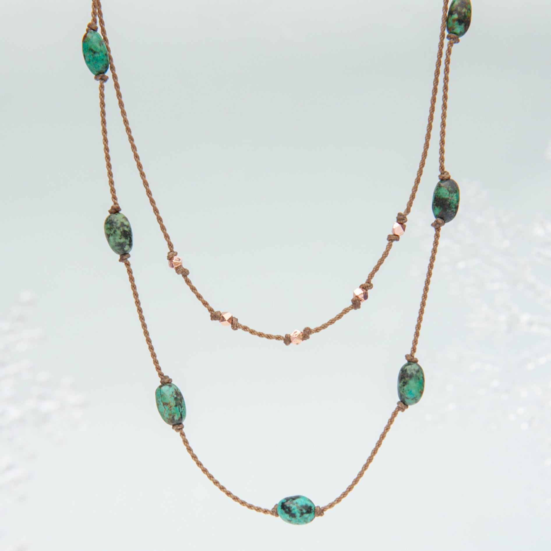 Princess Necklace-1041-Hubei Turquoise Nugget