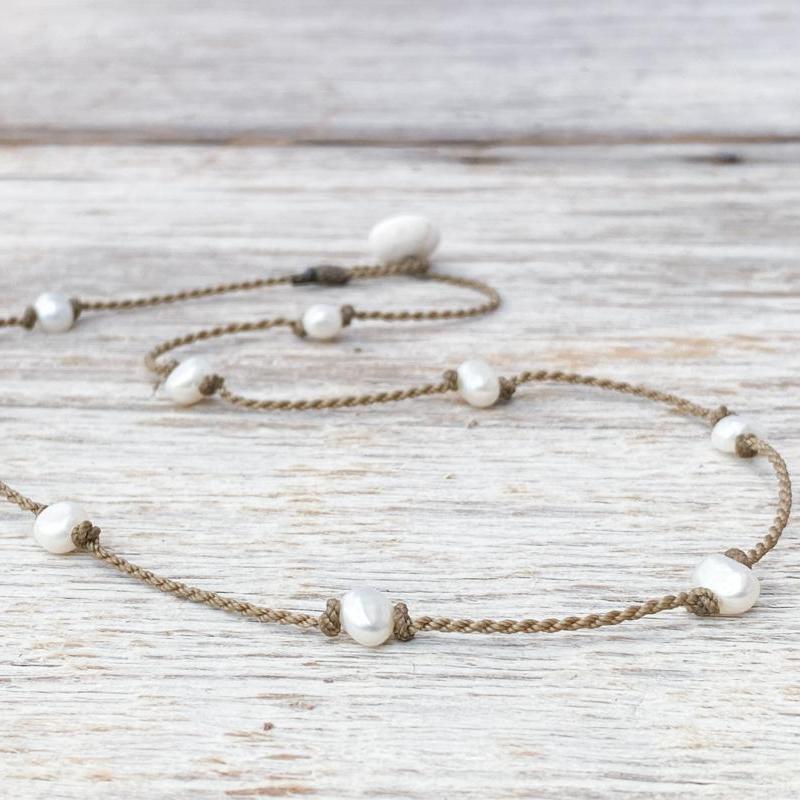 Princess Necklace-White Pearl Baroque Petite