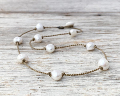 Princess Necklace-White Pearl Baroque Medium