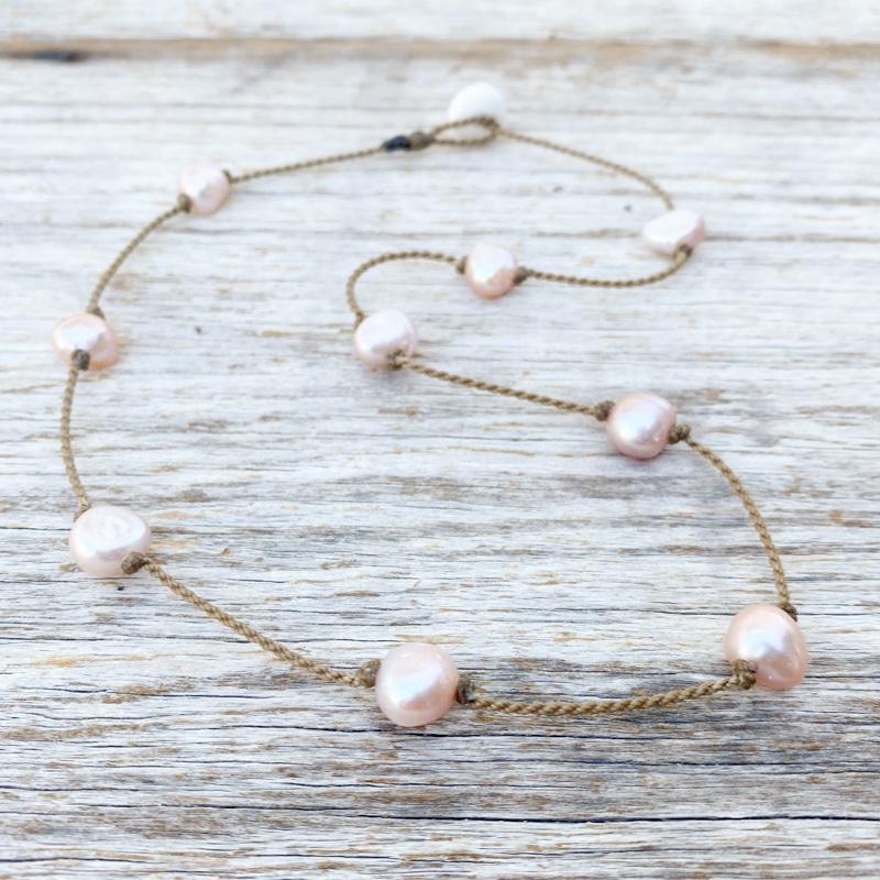 Princess Necklace-0237-Blush Pearl Baroque Medium