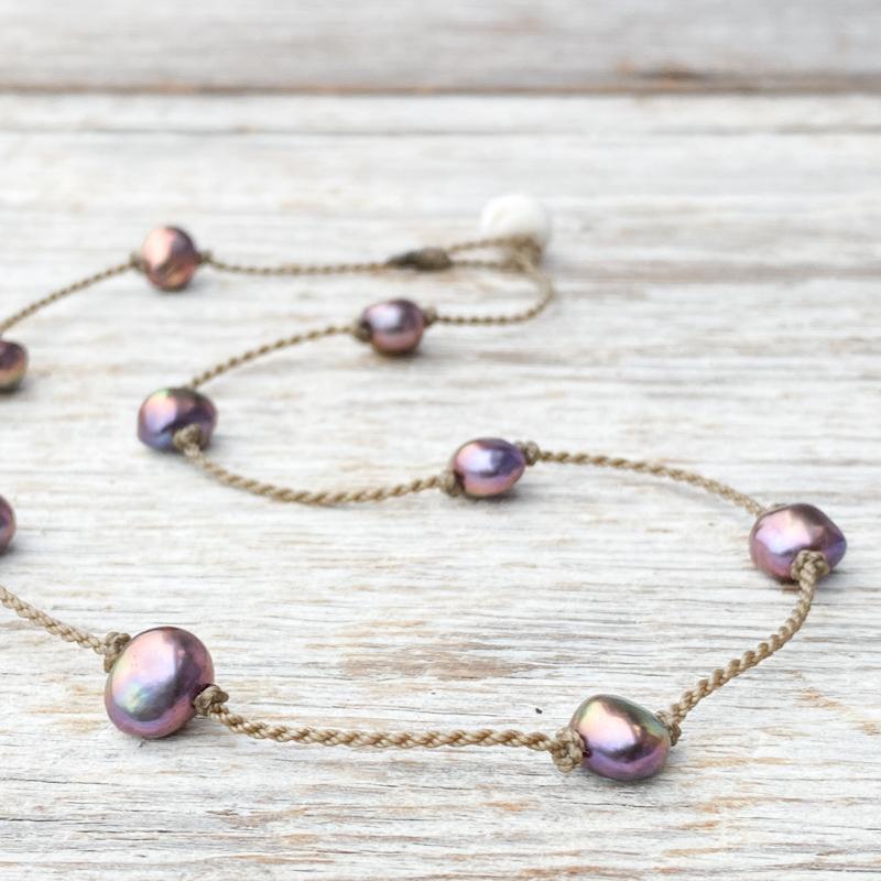 Princess Necklace-1577-Mermaid Pearl Baroque Medium