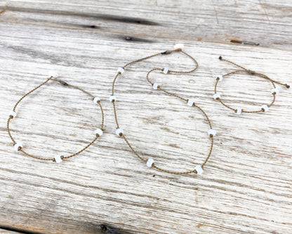 Bracelet-0142-Opalite Faceted Rondelle Petite